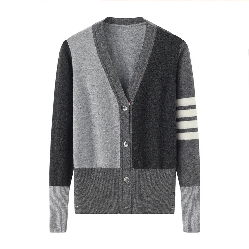 Cashmere button-front cardigan — Grey