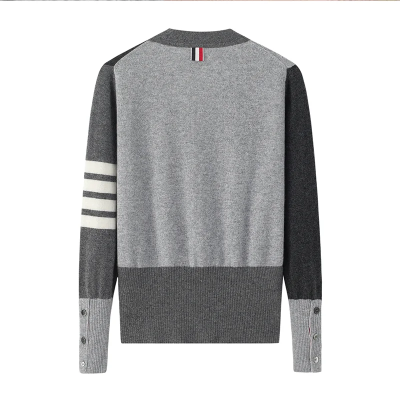 100% Cashmere, Cashmere button-front cardigan — Grey, 14–15.5µm, Cashmere Garment / Women — detail view 2