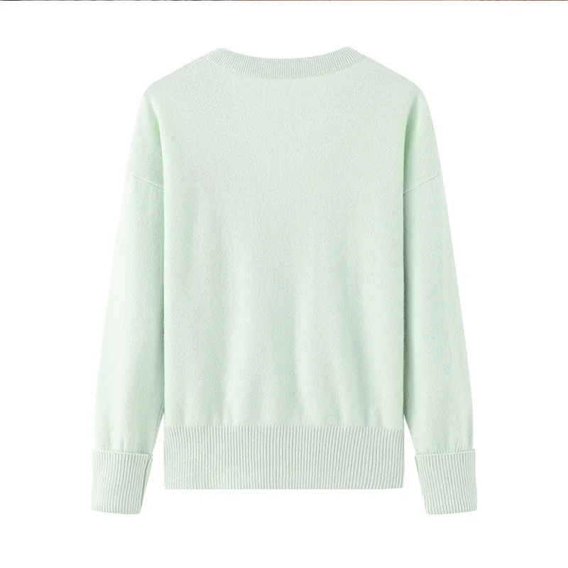 100% Cashmere, Cashmere button-front cardigan — Grey, 14–15.5µm, Cashmere Garment / Women — detail view 2