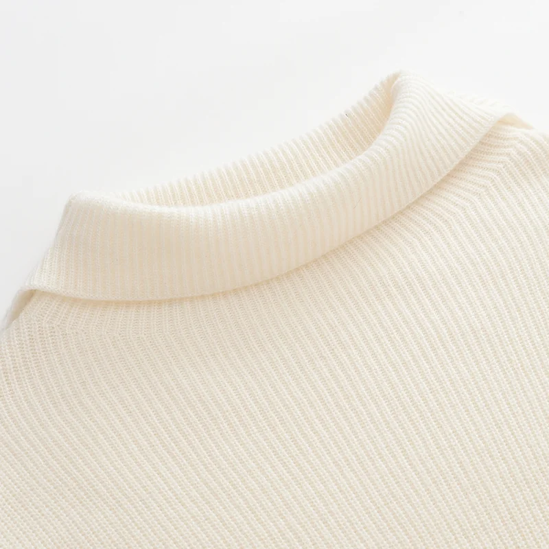 100% Cashmere, Cashmere zip-neck sweater — Grey Half-zip, 14–15.5µm, Cashmere Garment / Women — detail view 5