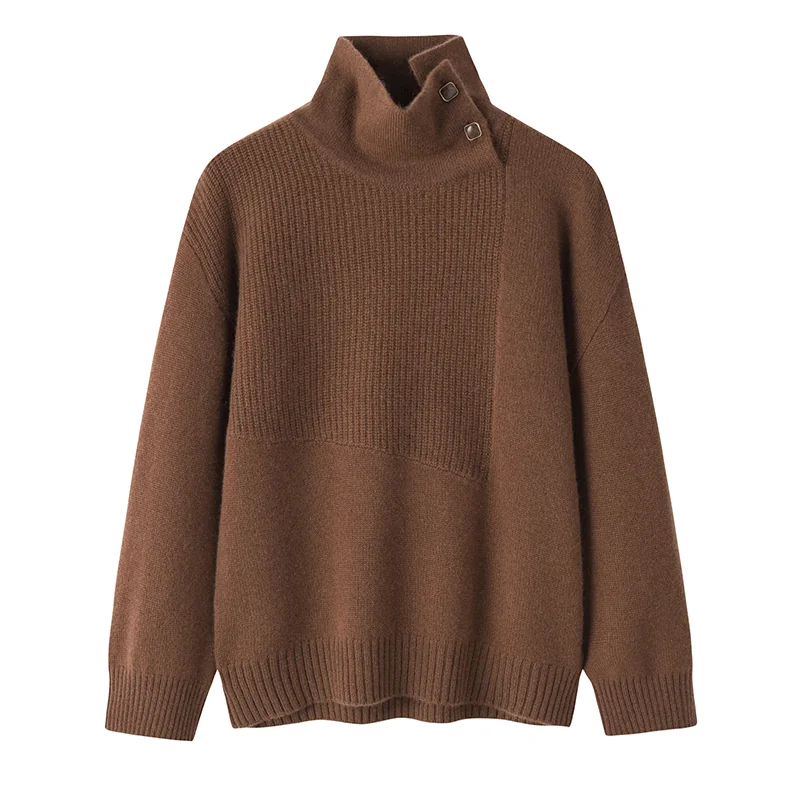 100% Cashmere, Cashmere crew-neck sweater — Pink, 14–15.5µm, Cashmere Garment / Women — detail view 3