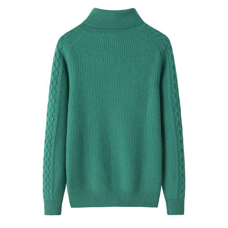 100% Cashmere, Cashmere crew-neck sweater — White, 14–15.5µm, Cashmere Garment / Women — detail view 2