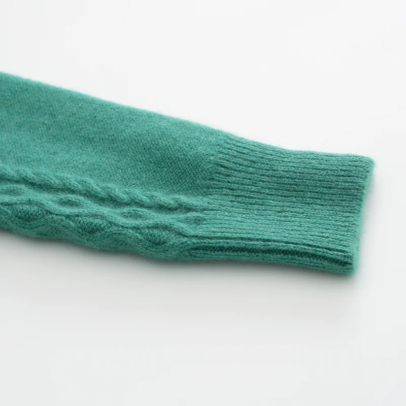 100% Cashmere, Cashmere crew-neck sweater — White, 14–15.5µm, Cashmere Garment / Women — detail view 5