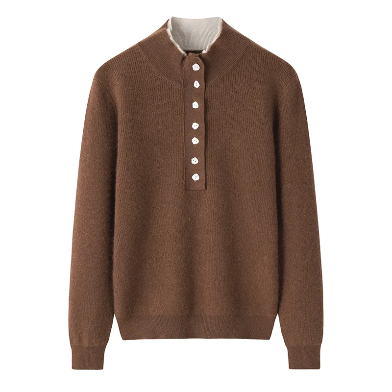Cashmere button-front cardigan — Black