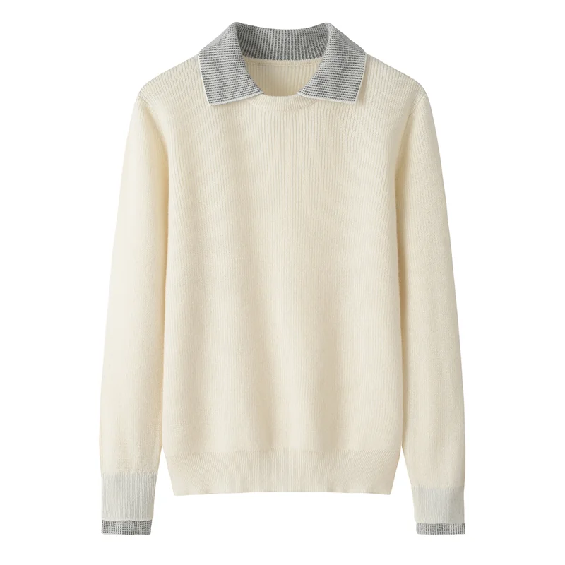 Cashmere crew-neck sweater — Camel