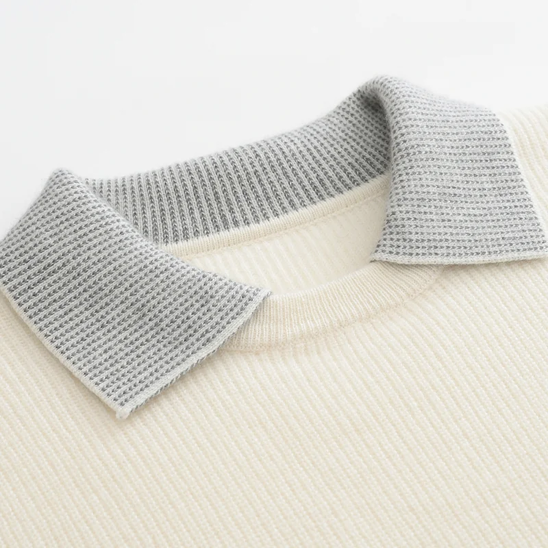 100% Cashmere, Cashmere crew-neck sweater — Camel, 14–15.5µm, Cashmere Garment / Women — detail view 6