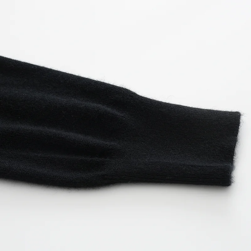 100% Cashmere, Cashmere button-front cardigan — Red Colour-block, 14–15.5µm, Cashmere Garment / Women — detail view 5