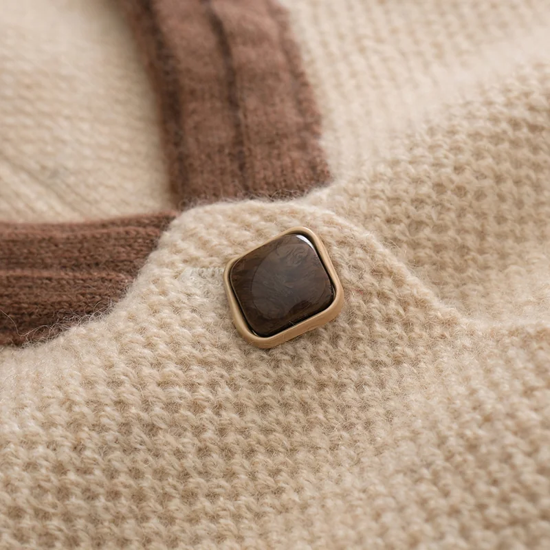 100% Cashmere, Cashmere sleeveless vest — Pink, 14–15.5µm, Cashmere Garment / Women — detail view 5