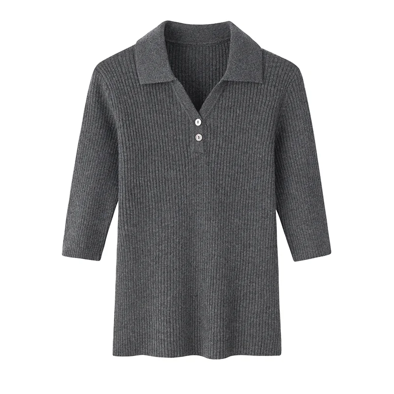 Cashmere button-front cardigan — Black