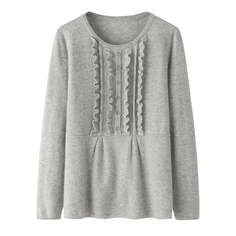 Cashmere crew-neck sweater — Black Cable