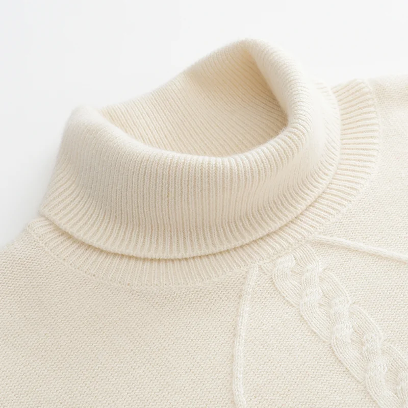 100% Cashmere, Cashmere crew-neck sweater — Beige, 14–15.5µm, Cashmere Garment / Women — detail view 6