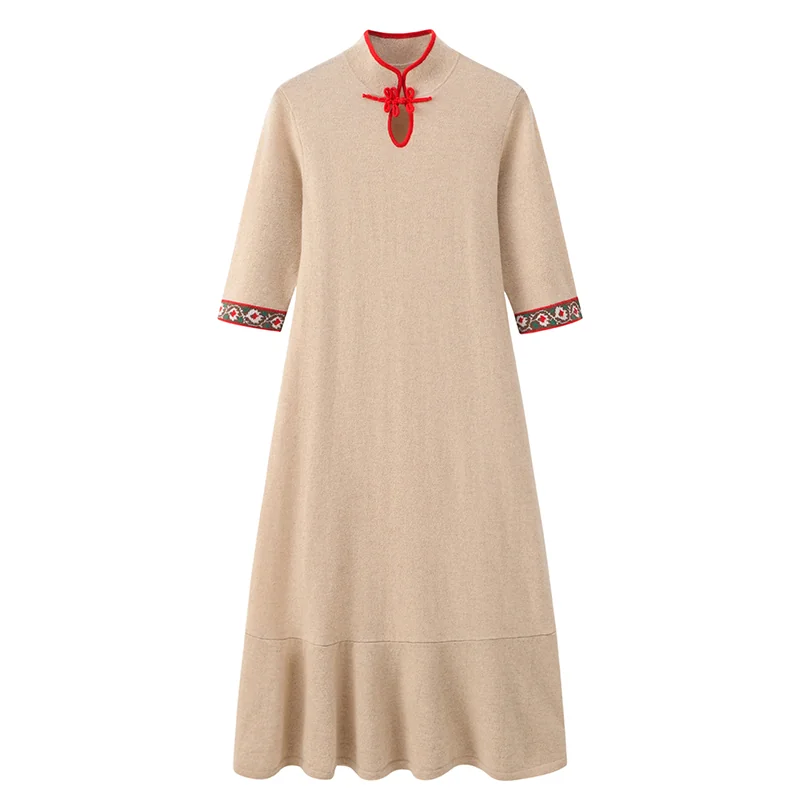 Cashmere knit dress — Navy Dress