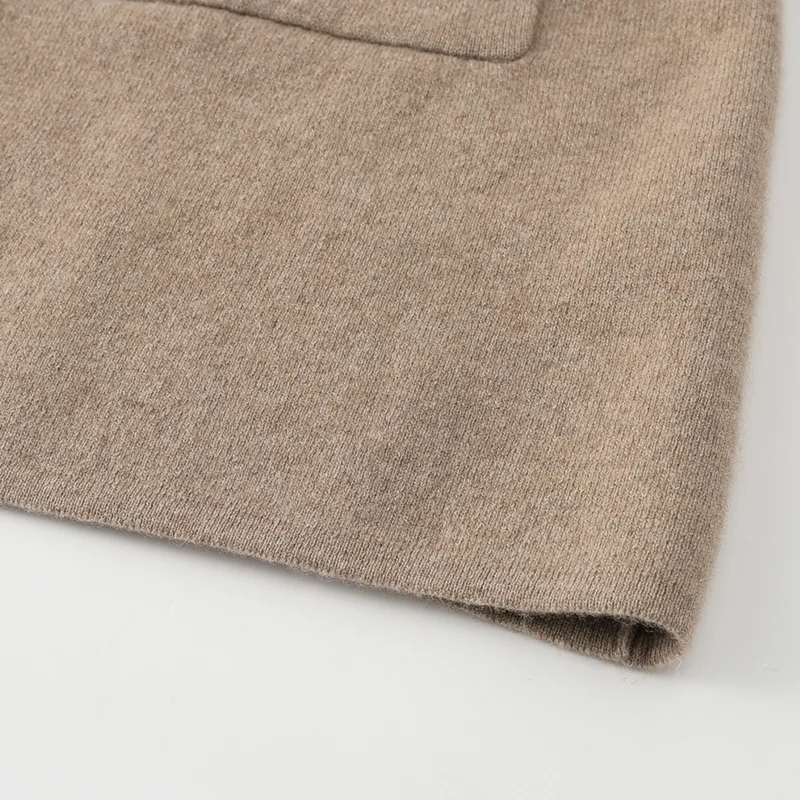 100% Cashmere, Cashmere crew-neck sweater — Grey Tie-waist, 14–15.5µm, Cashmere Garment / Women — detail view 6