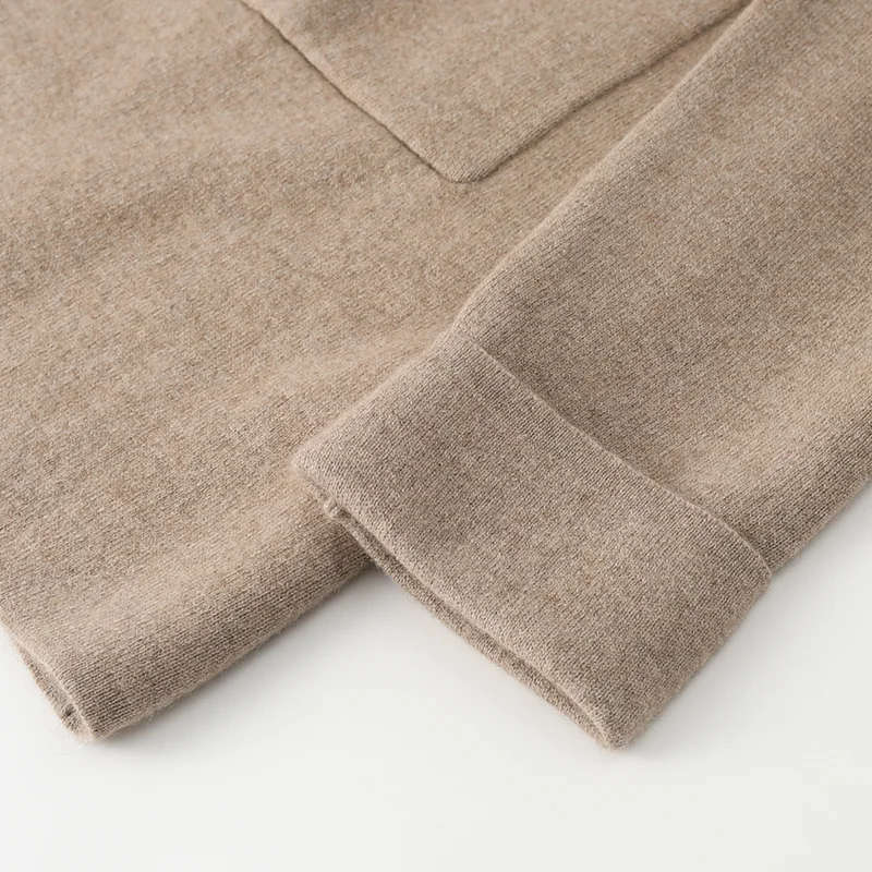 100% Cashmere, Cashmere crew-neck sweater — Grey Tie-waist, 14–15.5µm, Cashmere Garment / Women — detail view 7
