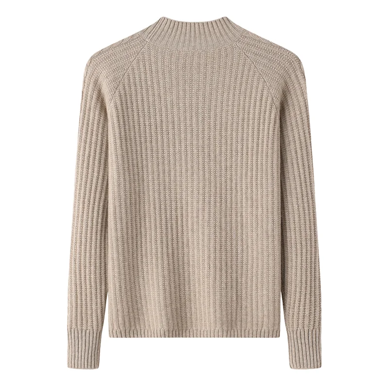 100% Cashmere, Cashmere crew-neck sweater — White, 14–15.5µm, Cashmere Garment / Women — detail view 2
