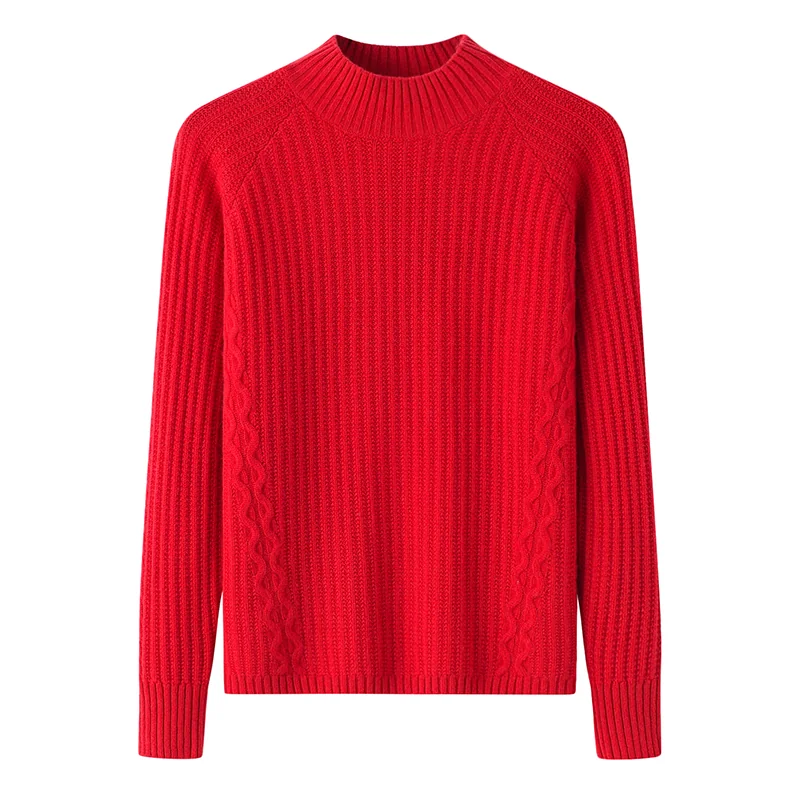 100% Cashmere, Cashmere crew-neck sweater — White, 14–15.5µm, Cashmere Garment / Women — detail view 4