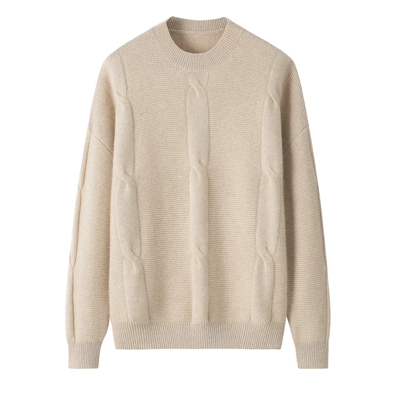Cashmere crew-neck sweater — Camel