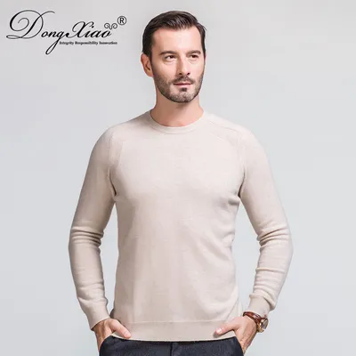 Men s Crew Neck 100 Cashmere Knitted Sweater