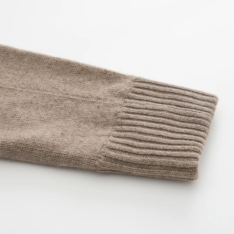 100% Cashmere, Cashmere button-front cardigan — Grey Long cardigan, 14–15.5µm, Cashmere Garment / Women — detail view 5