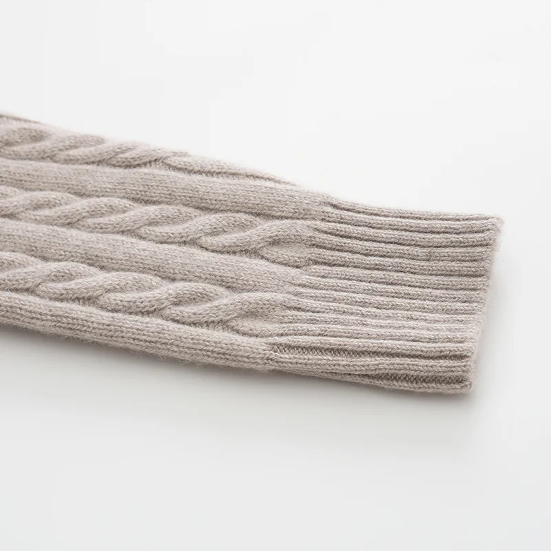 100% Cashmere, Cashmere crew-neck sweater — Contrast trim, 14–15.5µm, Cashmere Garment / Women — detail view 4