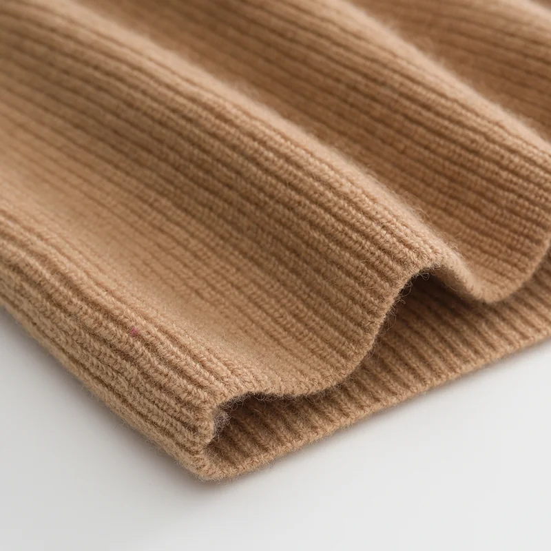 100% Cashmere, Cashmere sleeveless vest — Grey Long vest, 14–15.5µm, Cashmere Garment / Women — detail view 6