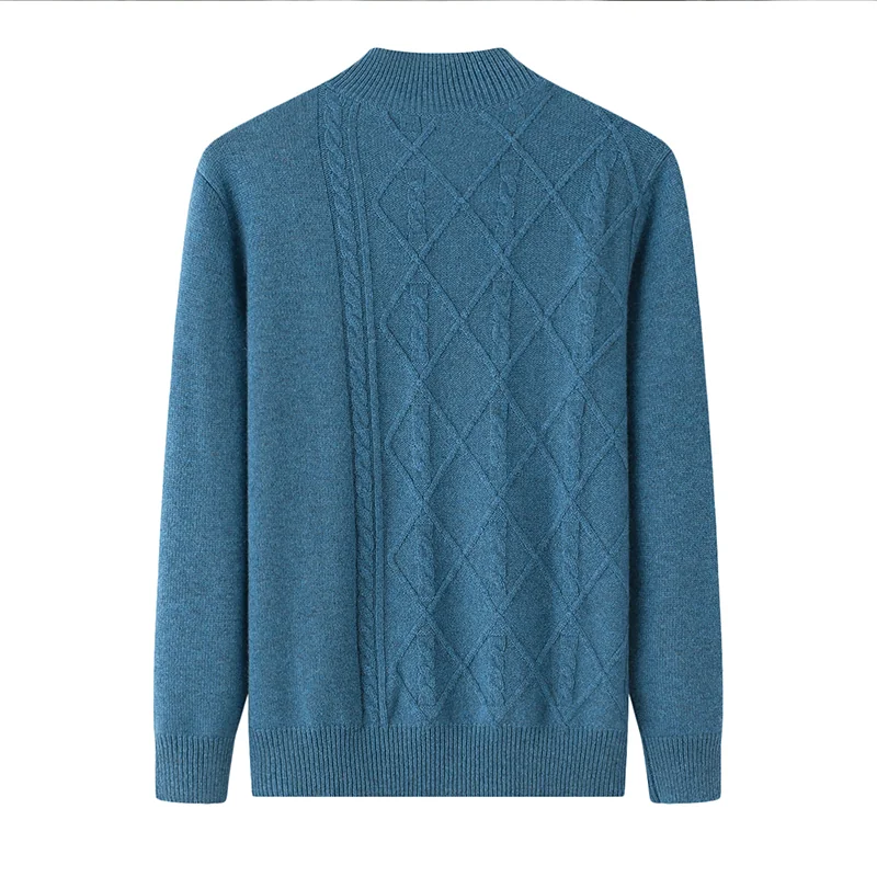 100% Cashmere, Cashmere crew-neck sweater — Beige Deep V, 14–15.5µm, Cashmere Garment / Women — detail view 2