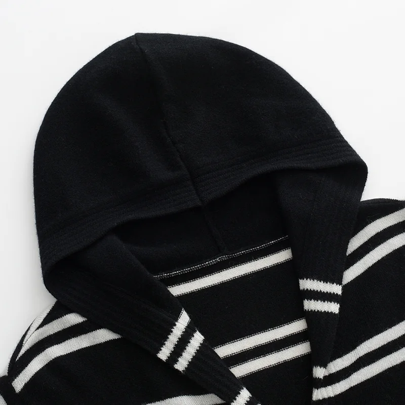 100% Cashmere, Cashmere knit skirt — Striped skirt, 14–15.5µm, Cashmere Garment / Women — detail view 5