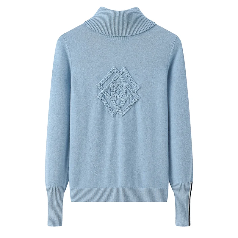 100% Cashmere, Cashmere crew-neck sweater — Pink, 14–15.5µm, Cashmere Garment / Women — detail view 2