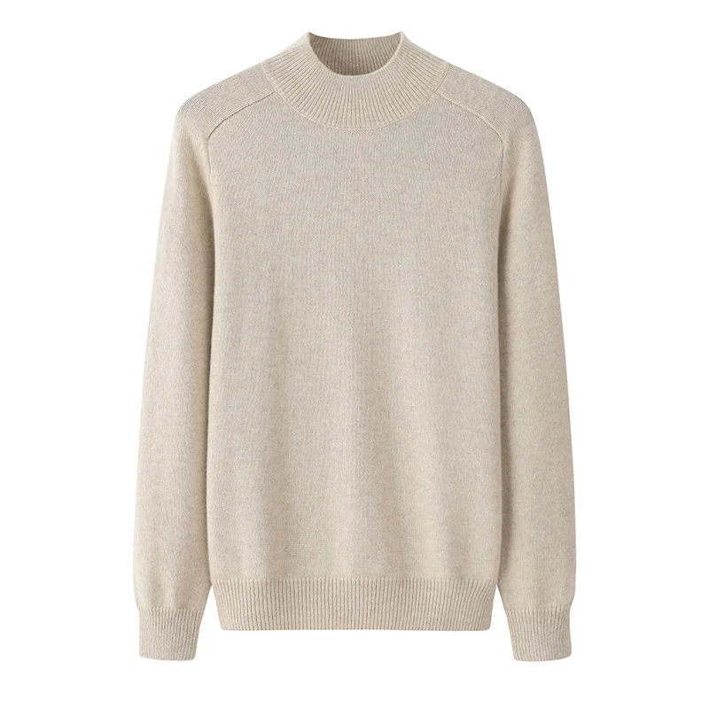 100% Cashmere, Cashmere crew-neck sweater — White, 14–15.5µm, Cashmere Garment / Women — detail view 3