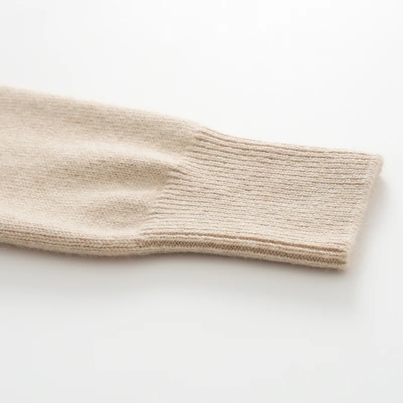 100% Cashmere, Cashmere button-front cardigan — Orange, 14–15.5µm, Cashmere Garment / Women — detail view 8