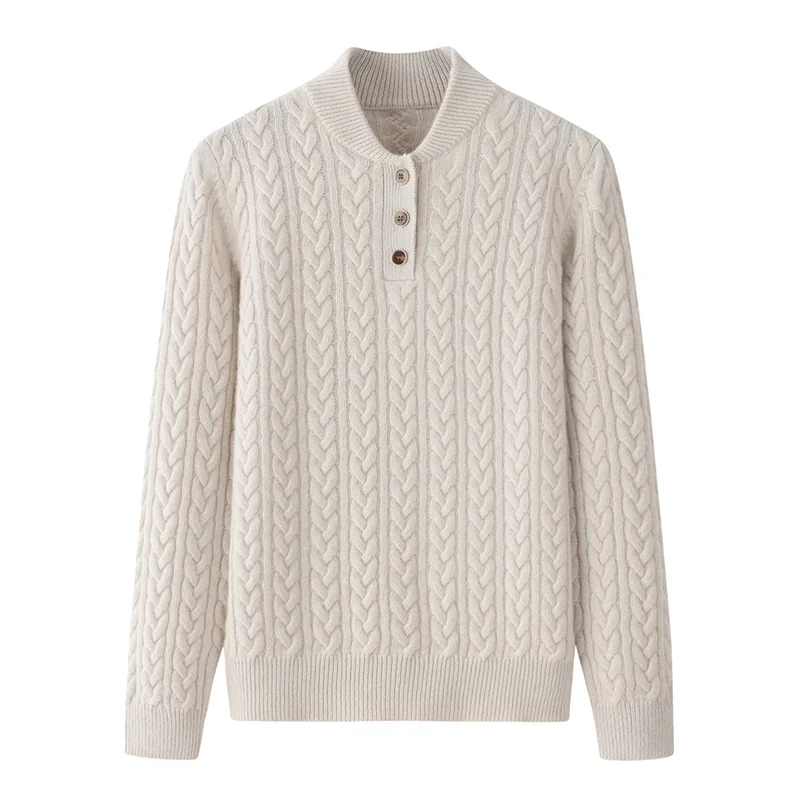 Cashmere button-front cardigan — Green