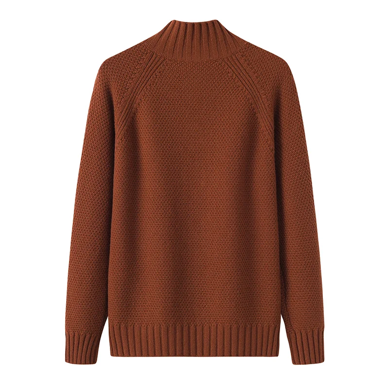 100% Cashmere, Cashmere zip-neck sweater — White Half-zip, 14–15.5µm, Cashmere Garment / Women — detail view 2