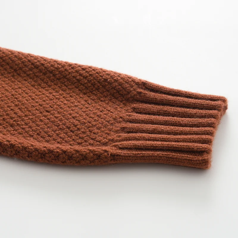 100% Cashmere, Cashmere zip-neck sweater — White Half-zip, 14–15.5µm, Cashmere Garment / Women — detail view 7
