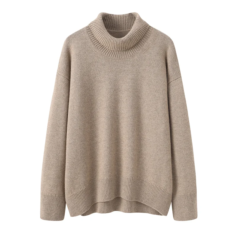 Cashmere crew-neck sweater — Orange
