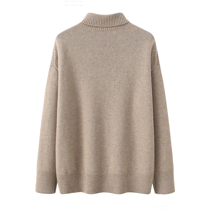 100% Cashmere, Cashmere crew-neck sweater — Orange, 14–15.5µm, Cashmere Garment / Women — detail view 2