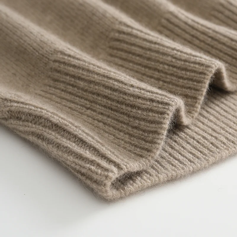100% Cashmere, Cashmere crew-neck sweater — Orange, 14–15.5µm, Cashmere Garment / Women — detail view 6
