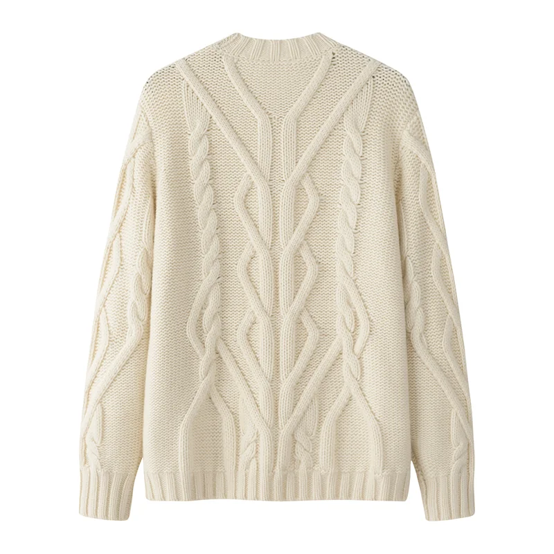 Cashmere crew-neck sweater — Orange Cable