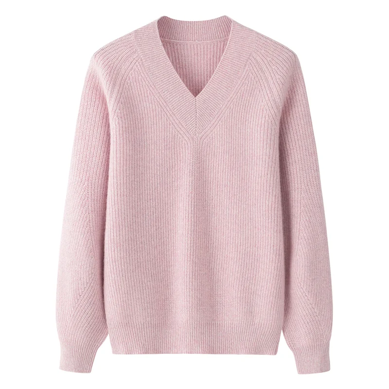 Cashmere V-neck sweater — Grey