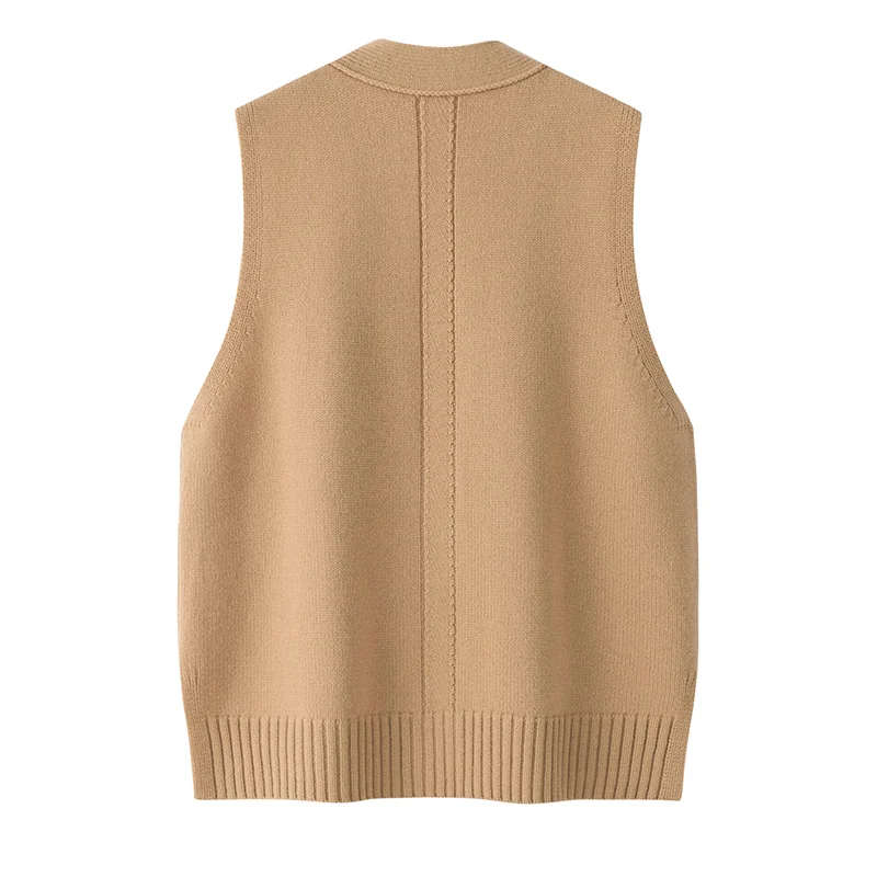 100% Cashmere, Cashmere button-front cardigan — Red, 14–15.5µm, Cashmere Garment / Women — detail view 2