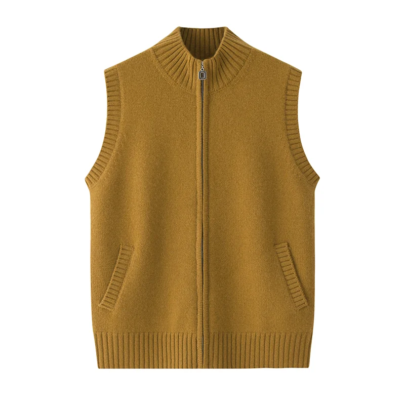 Cashmere sleeveless vest — Red