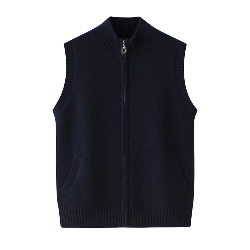 100% Cashmere, Cashmere sleeveless vest — Red, 14–15.5µm, Cashmere Garment / Women — detail view 6