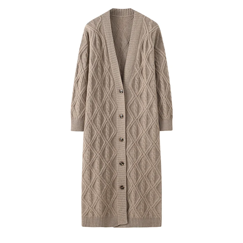 Cashmere button-front cardigan — Red