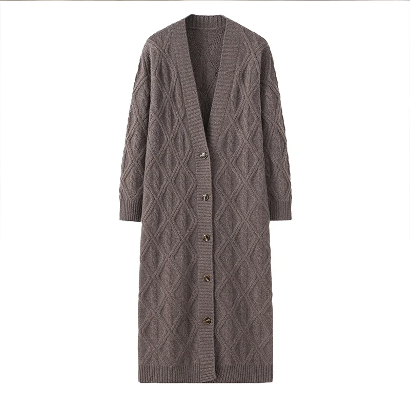 100% Cashmere, Cashmere button-front cardigan — Red, 14–15.5µm, Cashmere Garment / Women — detail view 4