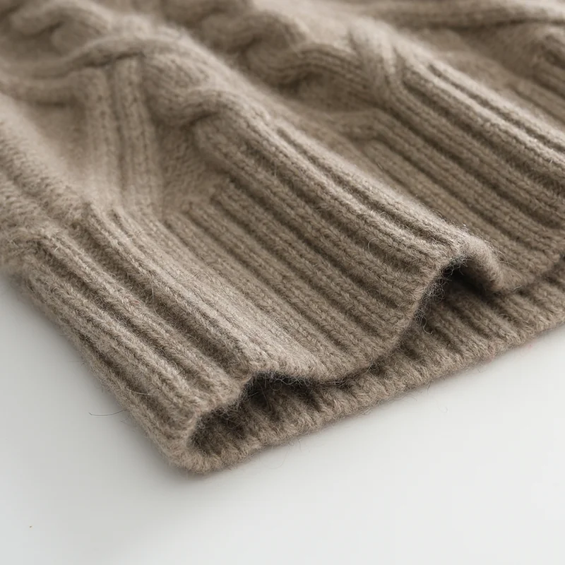 100% Cashmere, Cashmere button-front cardigan — Red, 14–15.5µm, Cashmere Garment / Women — detail view 5