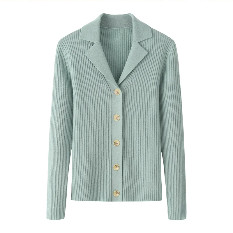Cashmere button-front cardigan — Camel