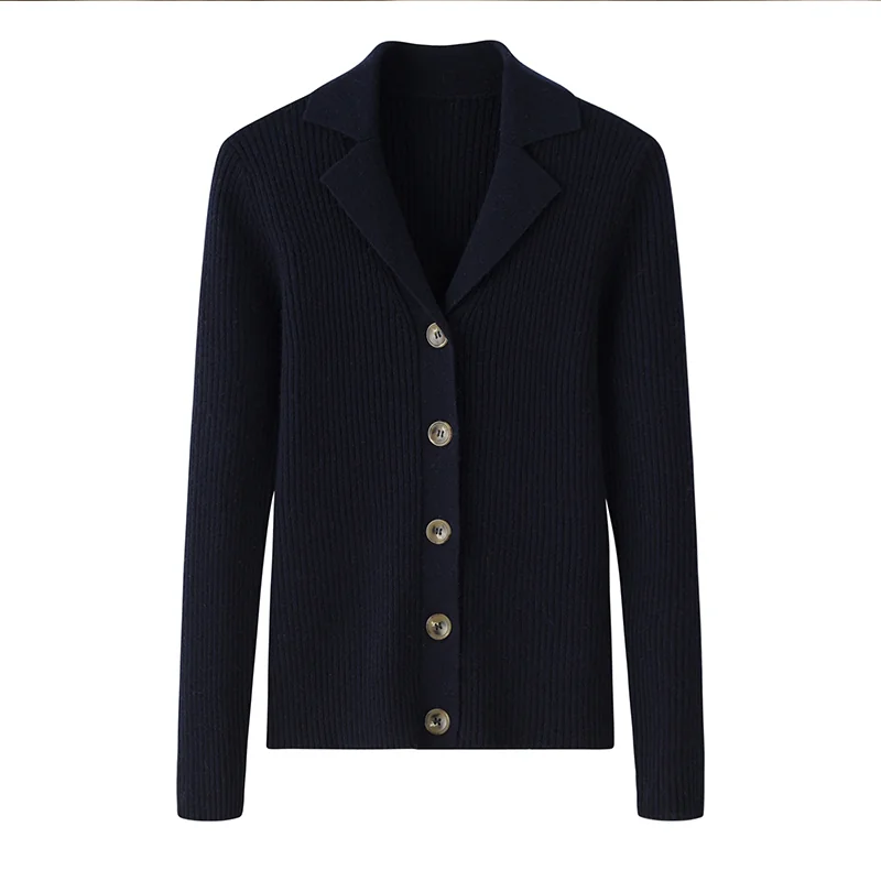 100% Cashmere, Cashmere button-front cardigan — Camel, 14–15.5µm, Cashmere Garment / Women — detail view 5