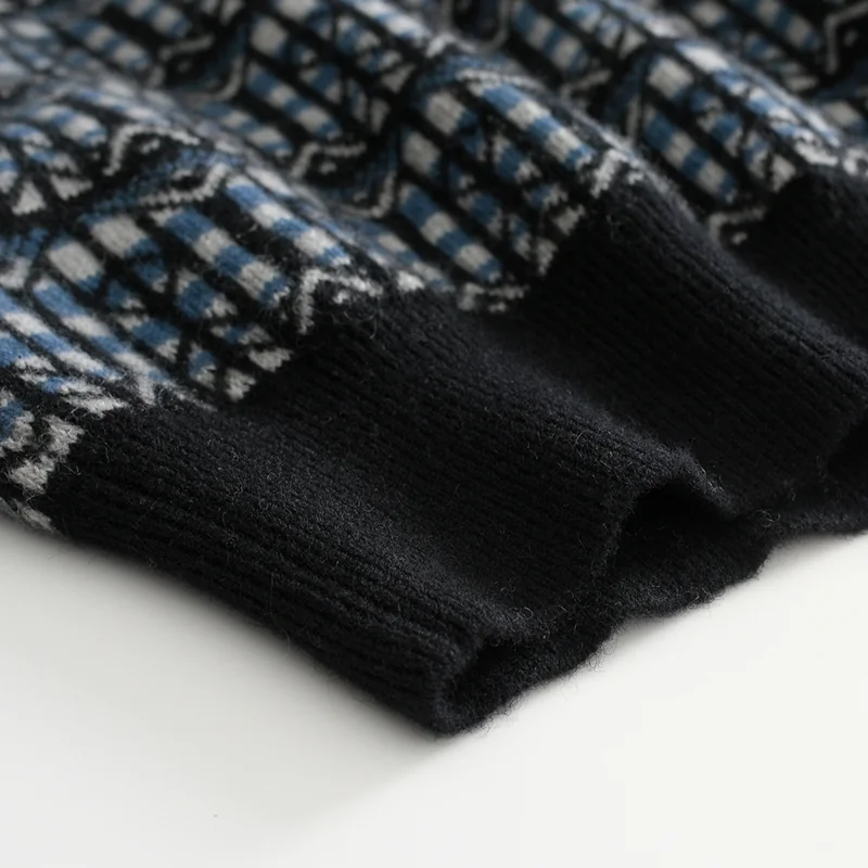 100% Cashmere, Cashmere crew-neck sweater — Grey, 14–15.5µm, Cashmere Garment / Men — detail view 4