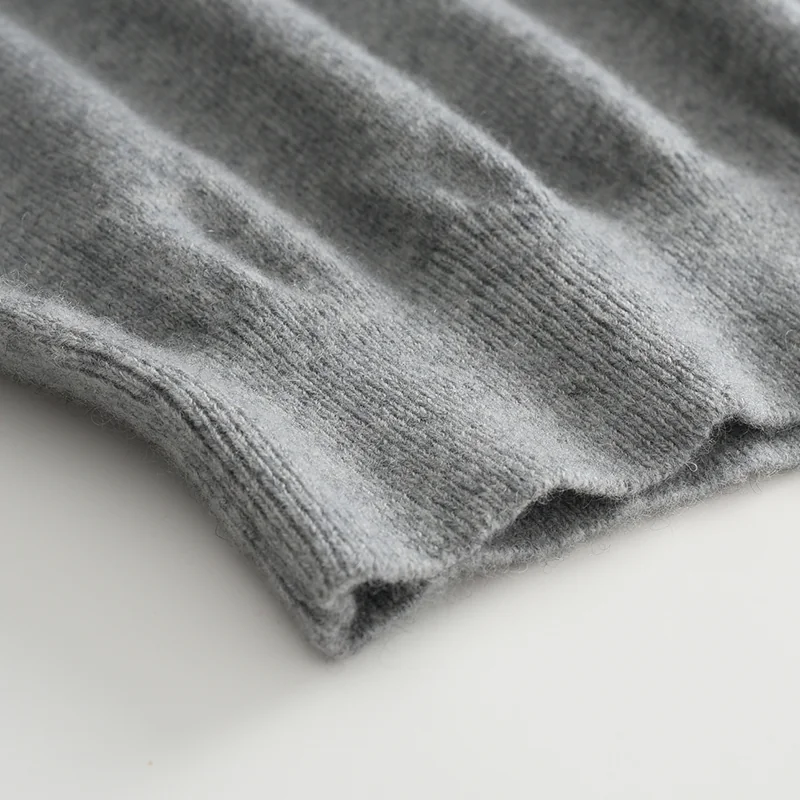 100% Cashmere, Cashmere crew-neck sweater — Red, 14–15.5µm, Cashmere Garment / Men — detail view 6