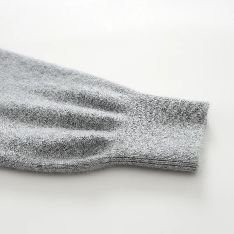 100% Cashmere, Cashmere crew-neck sweater — Red, 14–15.5µm, Cashmere Garment / Men — detail view 7