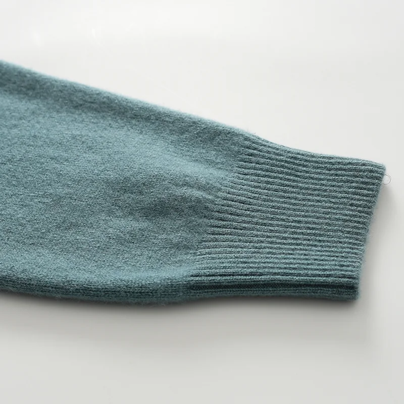 100% Cashmere, Cashmere hooded cardigan — Grey, 14–15.5µm, Cashmere Garment / Men — detail view 5
